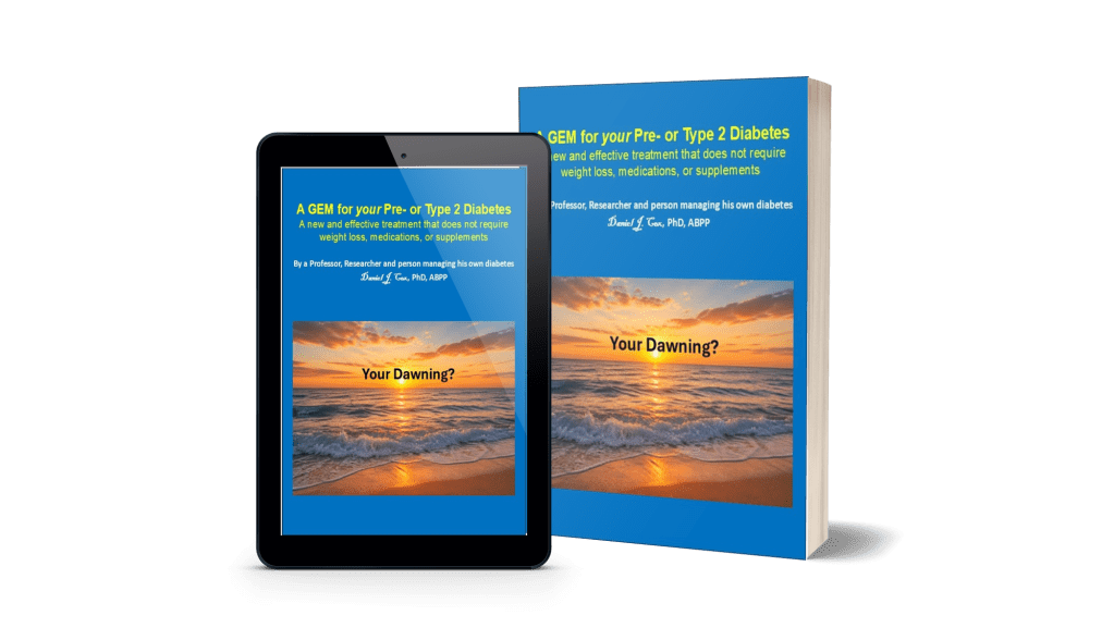 Cover of A Gem for your Pre- or Type 2 Diabetes featuring the sun rising over the ocean