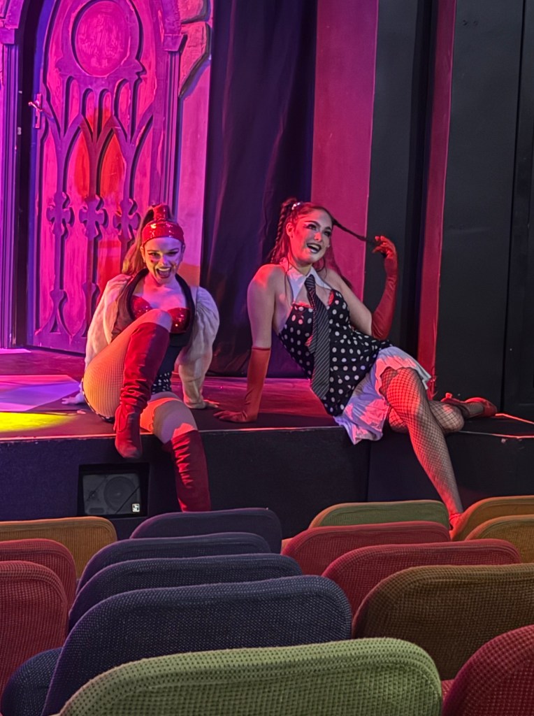 Two ladies in costumes from the cast. They saw my taking photographs and posed for the camera.